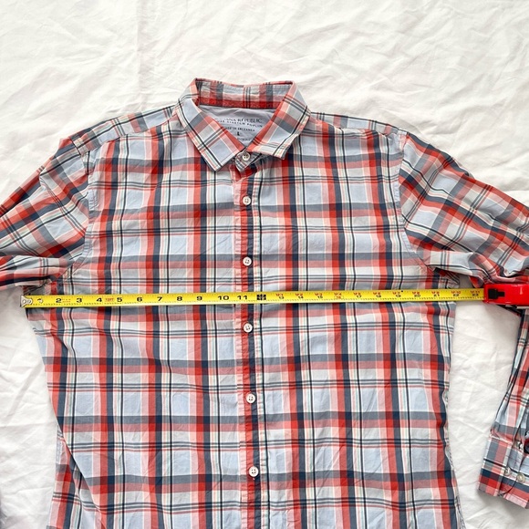 Banana Republic Mens Button Long Sleeve Shirt | Luxe Stretch Poplin | Size L - Picture 8 of 12